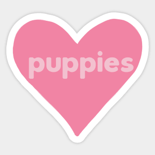 Puppies Heart Sticker